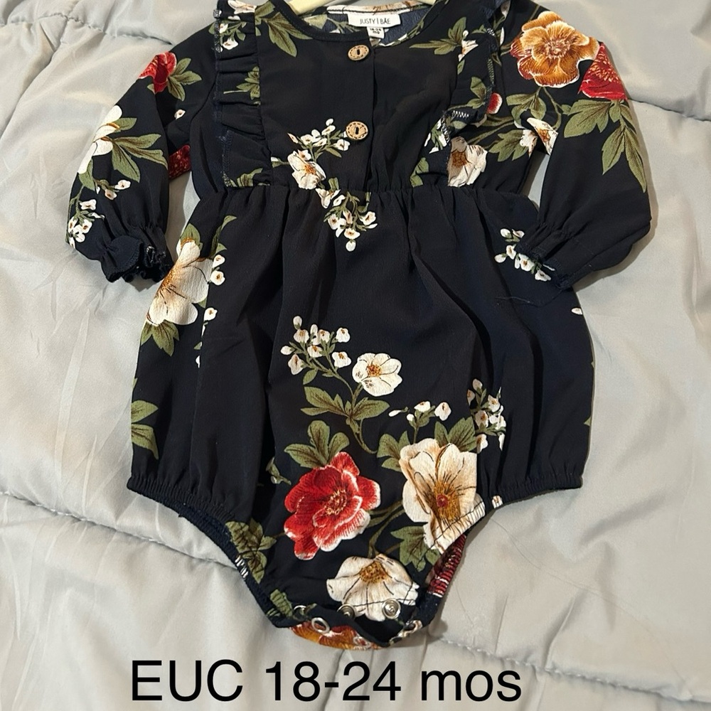Floral Long-Sleeve Romper